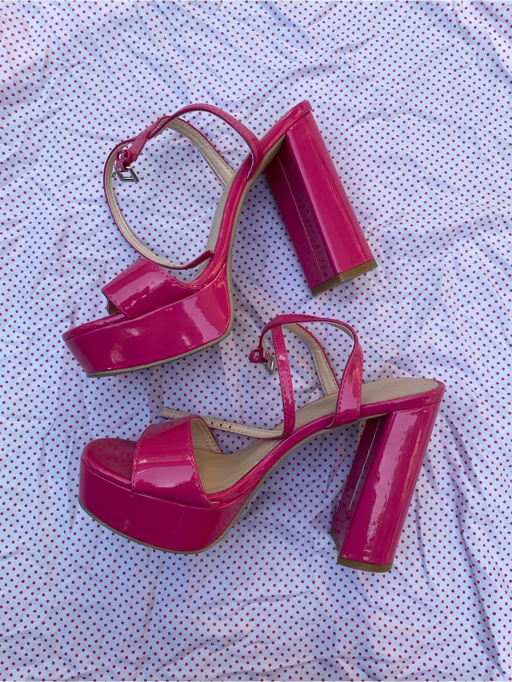 Pink Platform Strap Heels - Picture 3 of 4